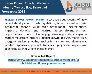 hibiscus flower powder market industry trends