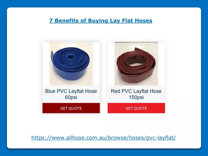 7 benefits of buying lay flat hoses