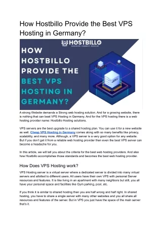 how hostbillo provide the best vps hosting