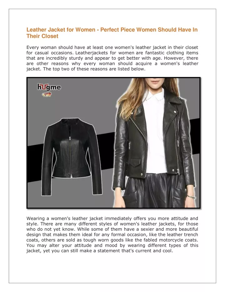 leather jacket for women perfect piece women