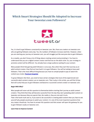 which smart strategies should be adopted