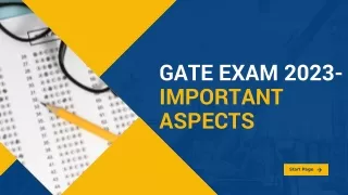 gate exam 2023 important aspects