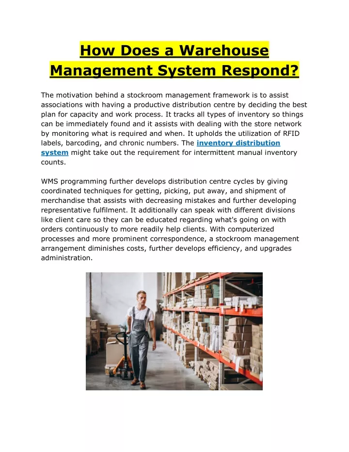 how does a warehouse management system respond