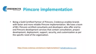 pimcore implementation