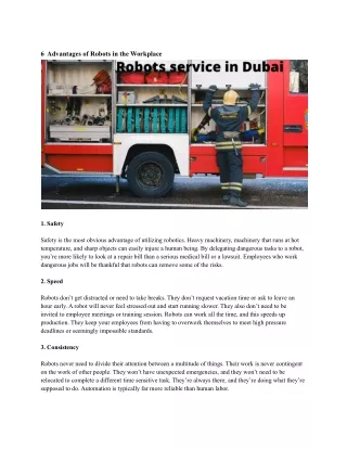 6 advantages of robots in the workplace