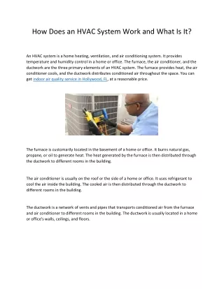 How Does an HVAC System Work and What Is It?