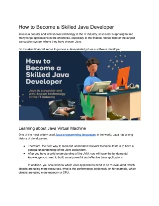 How to Become a Skilled Java Developer