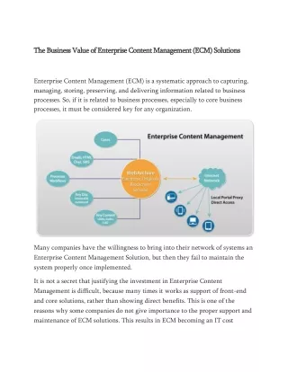 the business value of enterprise content