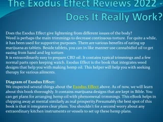 the exodus effect reviews 2022 does it really work