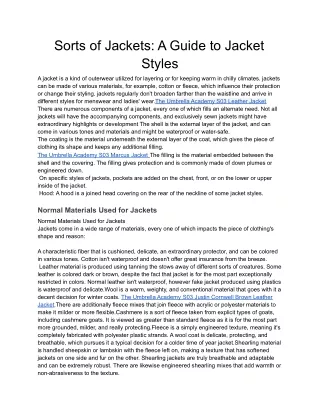 sorts of jackets a guide to jacket styles