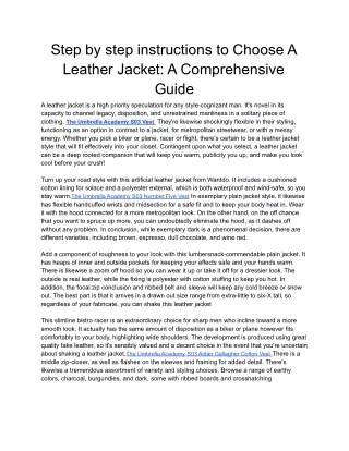 step by step instructions to choose a leather