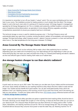 5   Up-and-comers To Watch In The Free Storage Heaters Grants Industry