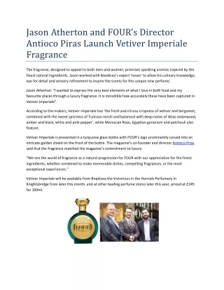 jason atherton and four s director antioco piras