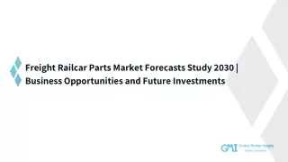 freight railcar parts market forecasts study 2030