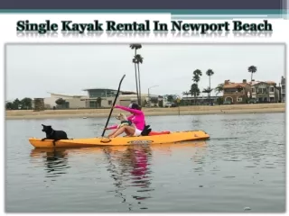 Single Kayak Rental In Newport Beach