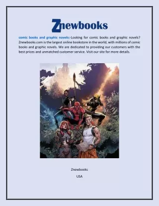 Comic Books and Graphic Novels  Znewbooks.com