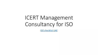 icert management consultancy for iso