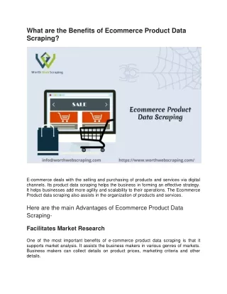 What are the Benefits of Ecommerce Product Data Scraping