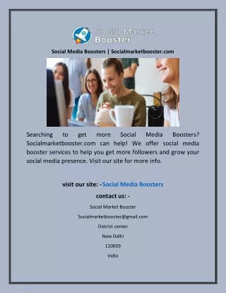 Social Media Boosters  Socialmarketboostercom