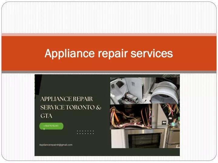 appliance repair services