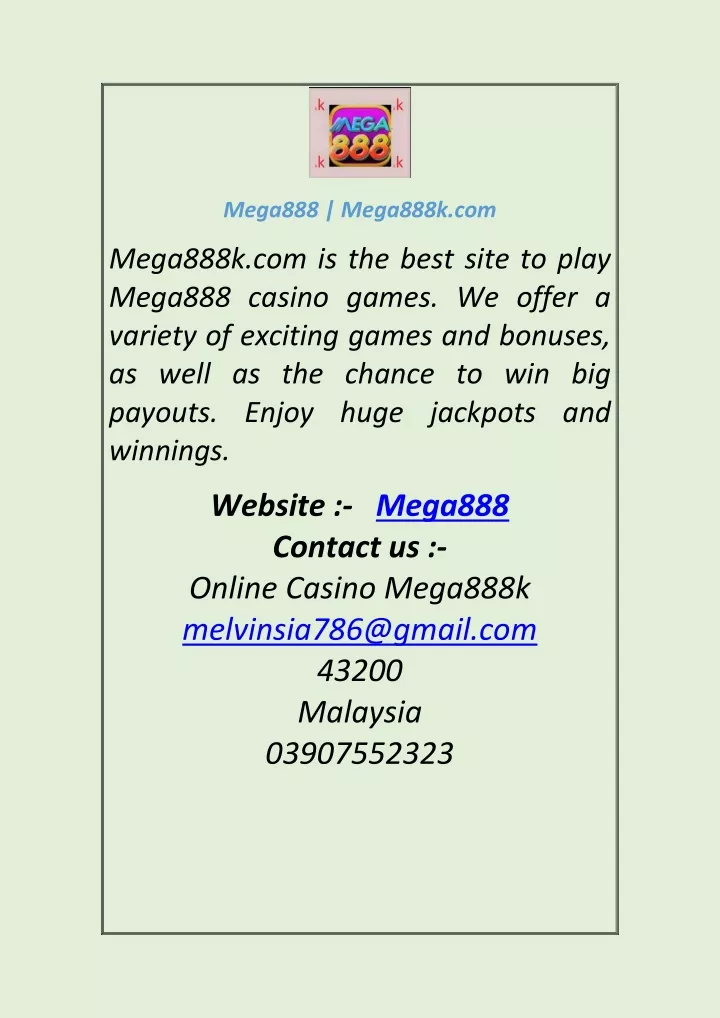 mega888 mega888k com