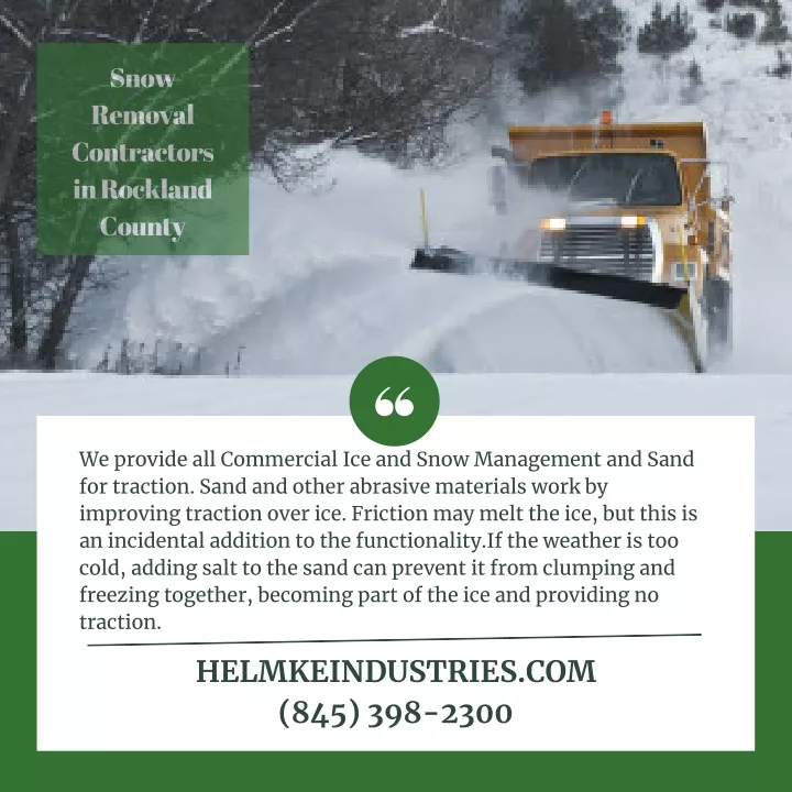 snow removal contractors in rockland county