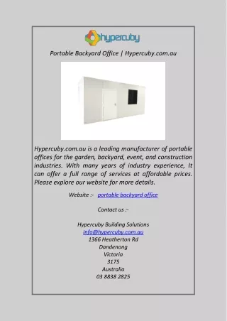 portable backyard office hypercuby com au
