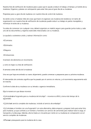 nuestra lista de verificaci n de mudanza paso