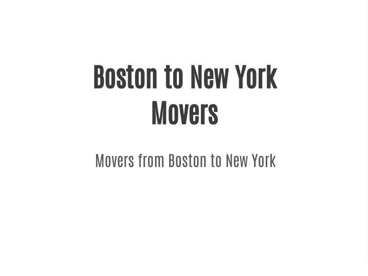boston to new york movers