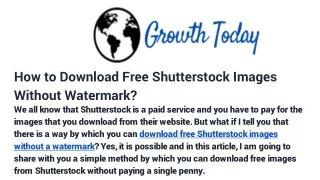 how to download free shutterstock images without watermark
