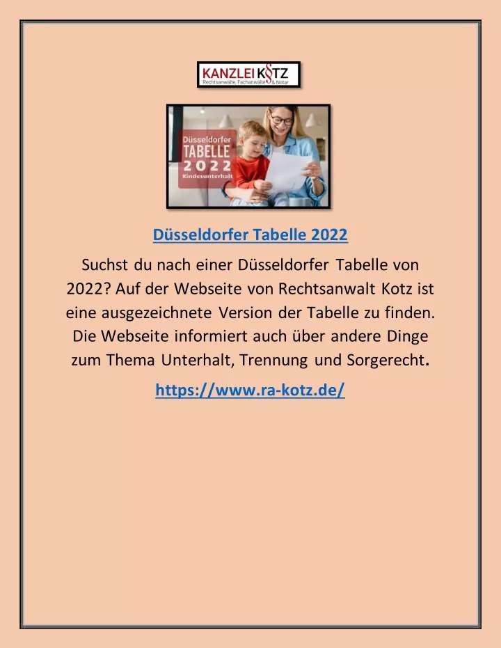 PPT - Düsseldorfer Tabelle 2022 | RA-Kotz.de PowerPoint Presentation ...