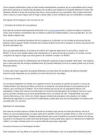 Sugerencias, trucos y consejos de Cerrajeros Benidorm para mejorar la seguridad