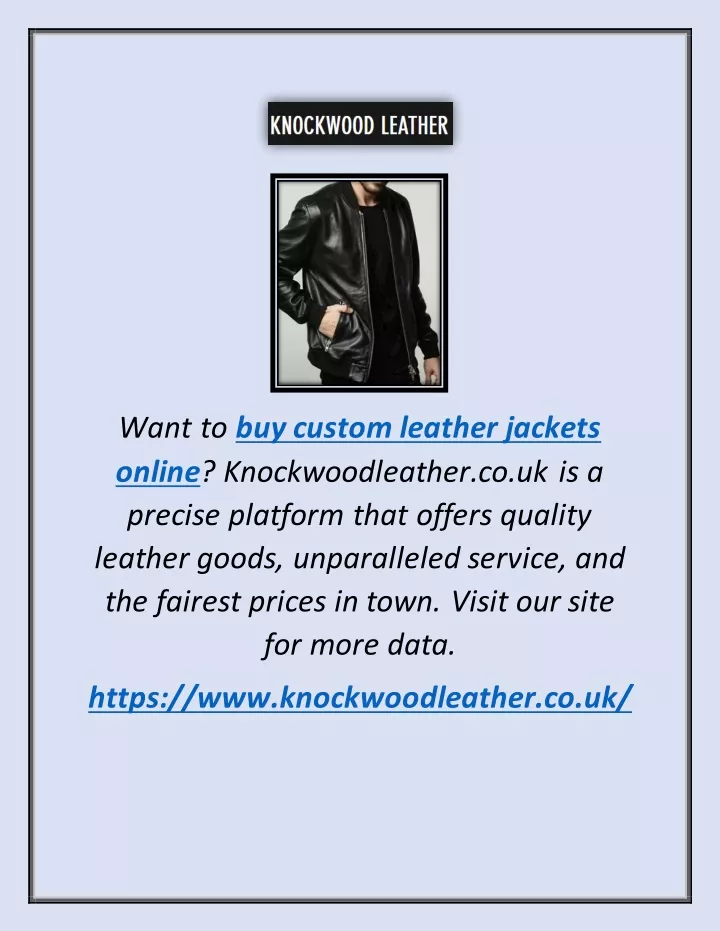 want to buy custom leather jackets online