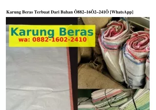 karung beras terbuat dari bahan