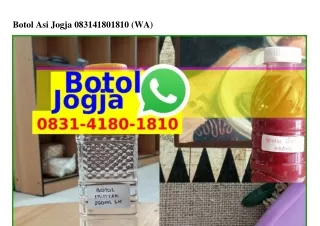 botol asi jogja 083141801810 wa