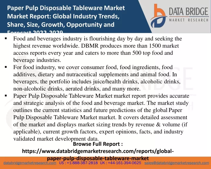 paper pulp disposable tableware market market
