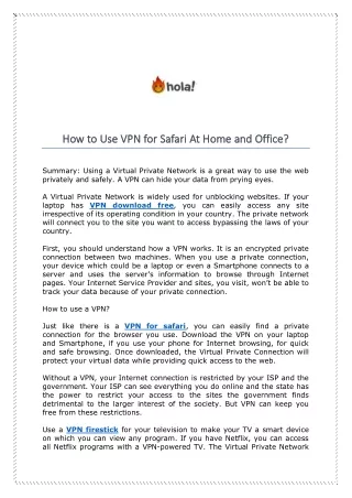 how how to to use vpn use vpn for