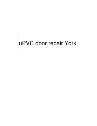 uPVC door repair York