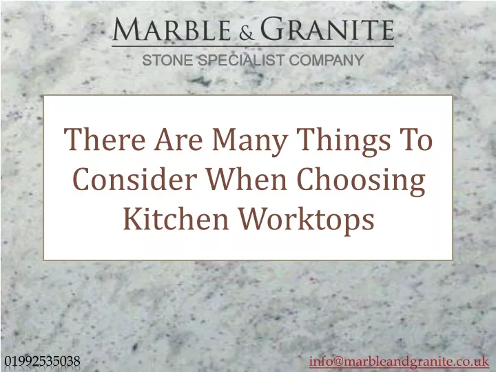 there are many things to consider when choosing kitchen worktops