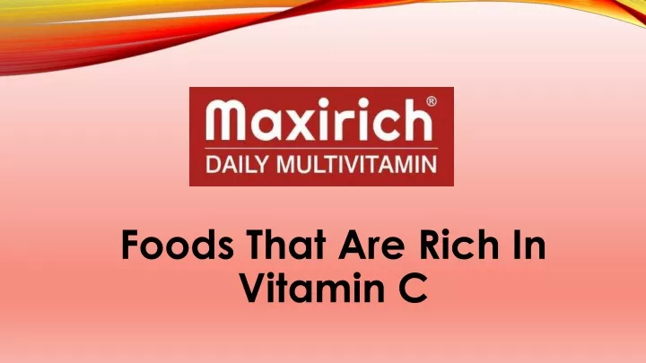 foods that are rich in vitamin c
