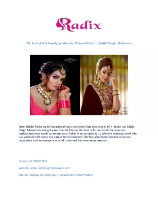 #Radix Best Beauty Parlour in Bulandshahr | Rakhi Singh Makeovers