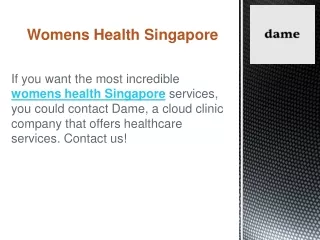 womens health singapore