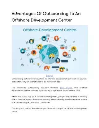 Advantages of Outsourcing to an Offshore Development