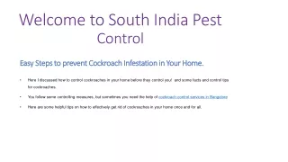 welcome to south india pest control