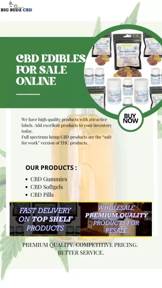 Cbd Edibles For Sale Online - Bigbudzcbd