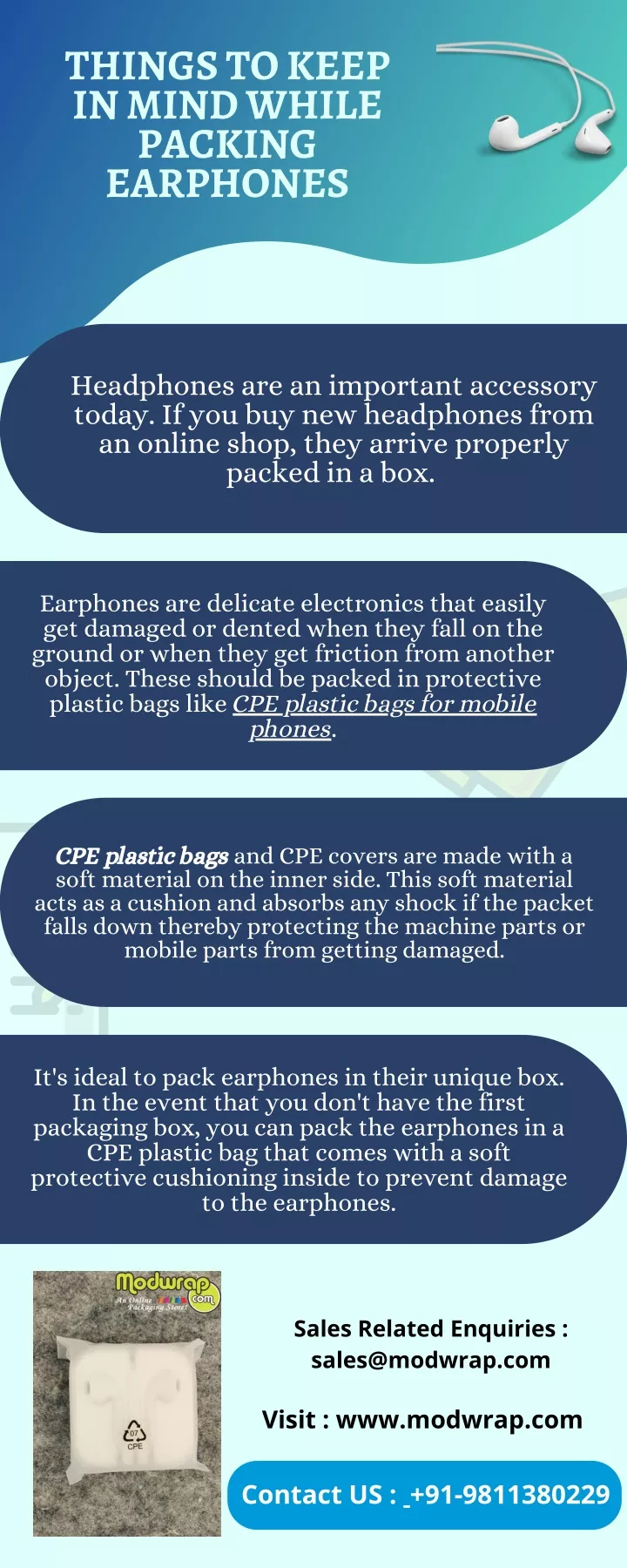 things to keep in mind while packing earphones