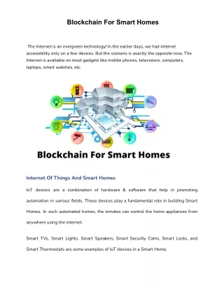 blockchain for smart homes