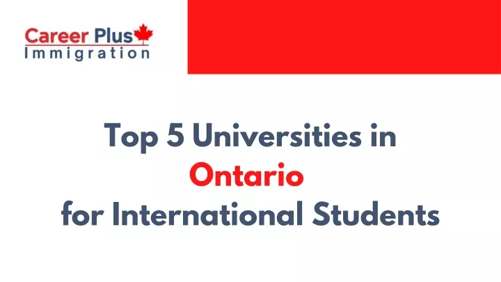 top 5 universities in ontario for international
