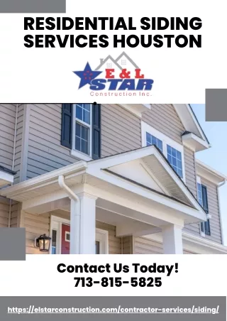 Residential Siding Services Houston | E & L Star Construction