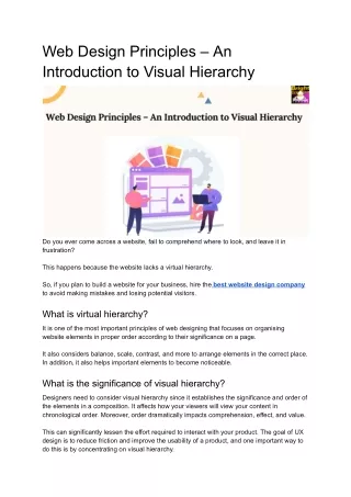 web design principles an introduction to visual